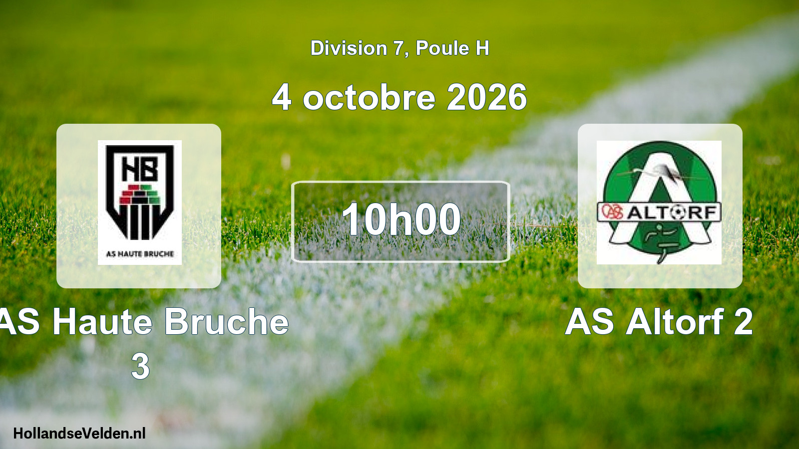 Scheduled Match: AS Haute Bruche 3 - AS Altorf 2 (4 October 2026)