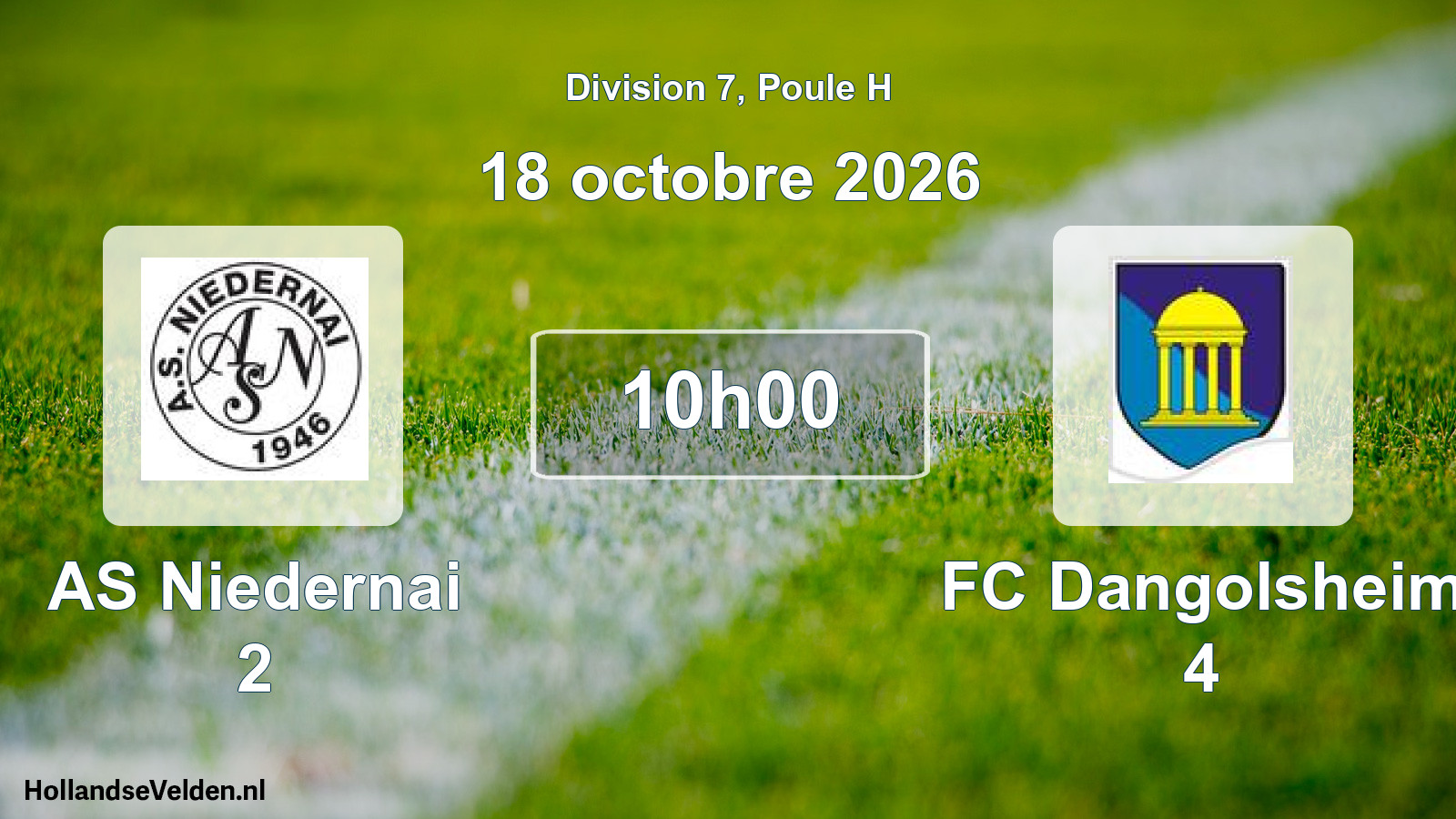 Scheduled Match: AS Niedernai 2 - FC Dangolsheim 4 (18 October 2026)