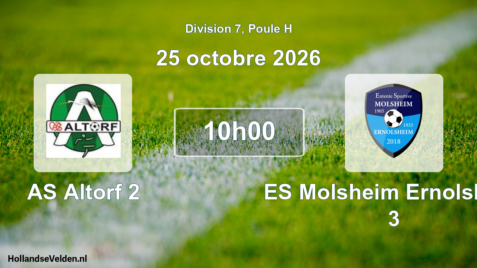 Scheduled Match: AS Altorf 2 - ES Molsheim Ernolsheim 3 (25 October 2026)