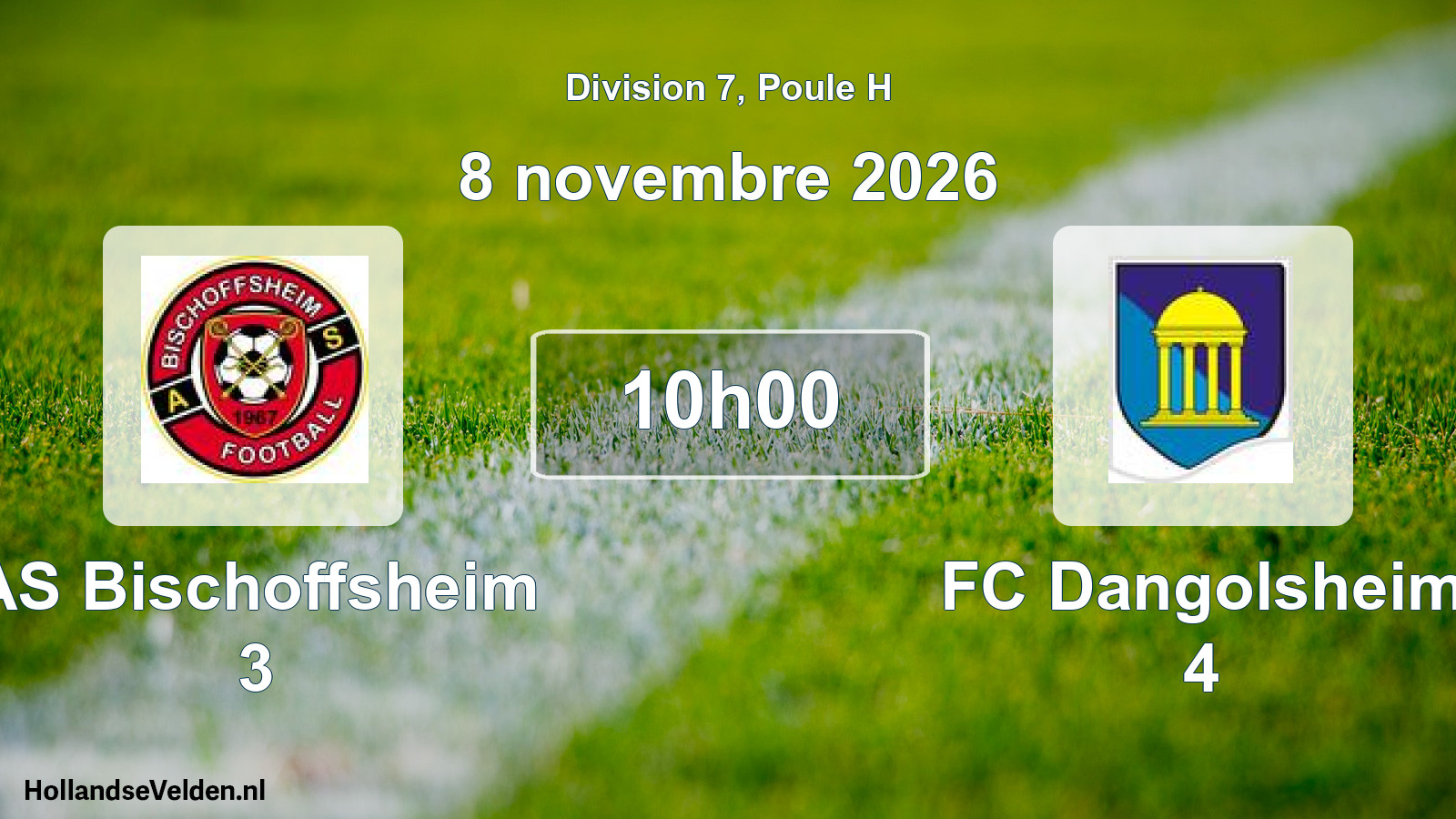 Match programmé: AS Bischoffsheim 3 - FC Dangolsheim 4 (8 novembre 2026)
