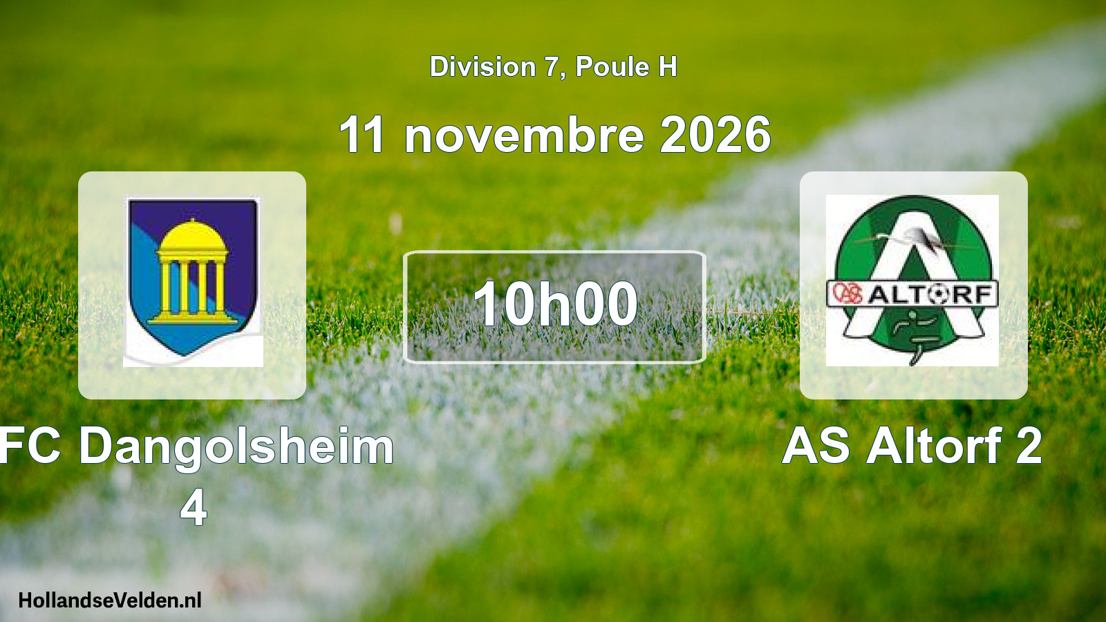 Scheduled Match: FC Dangolsheim 4 - AS Altorf 2 (11 November 2026)