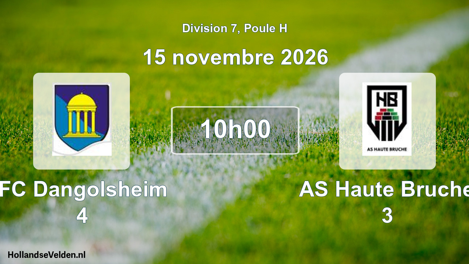 Scheduled Match: FC Dangolsheim 4 - AS Haute Bruche 3 (15 November 2026)