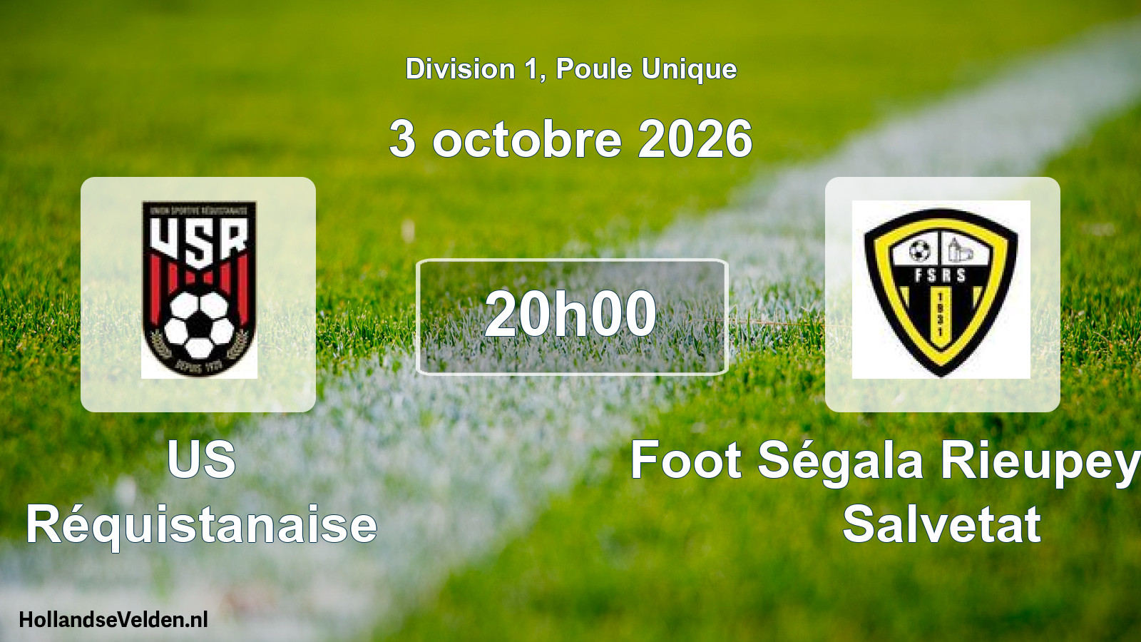 Match programmé: US Réquistanaise - Foot Ségala Rieupeyroux Salvetat (3 octobre 2026)