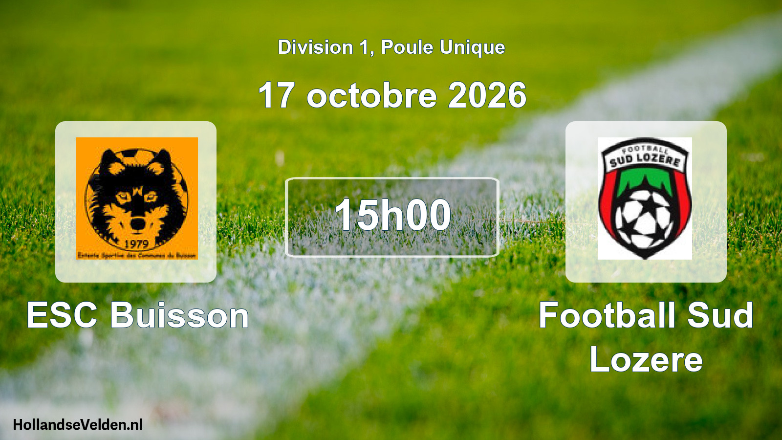 Match programmé: ESC Buisson - Football Sud Lozere (17 octobre 2026)
