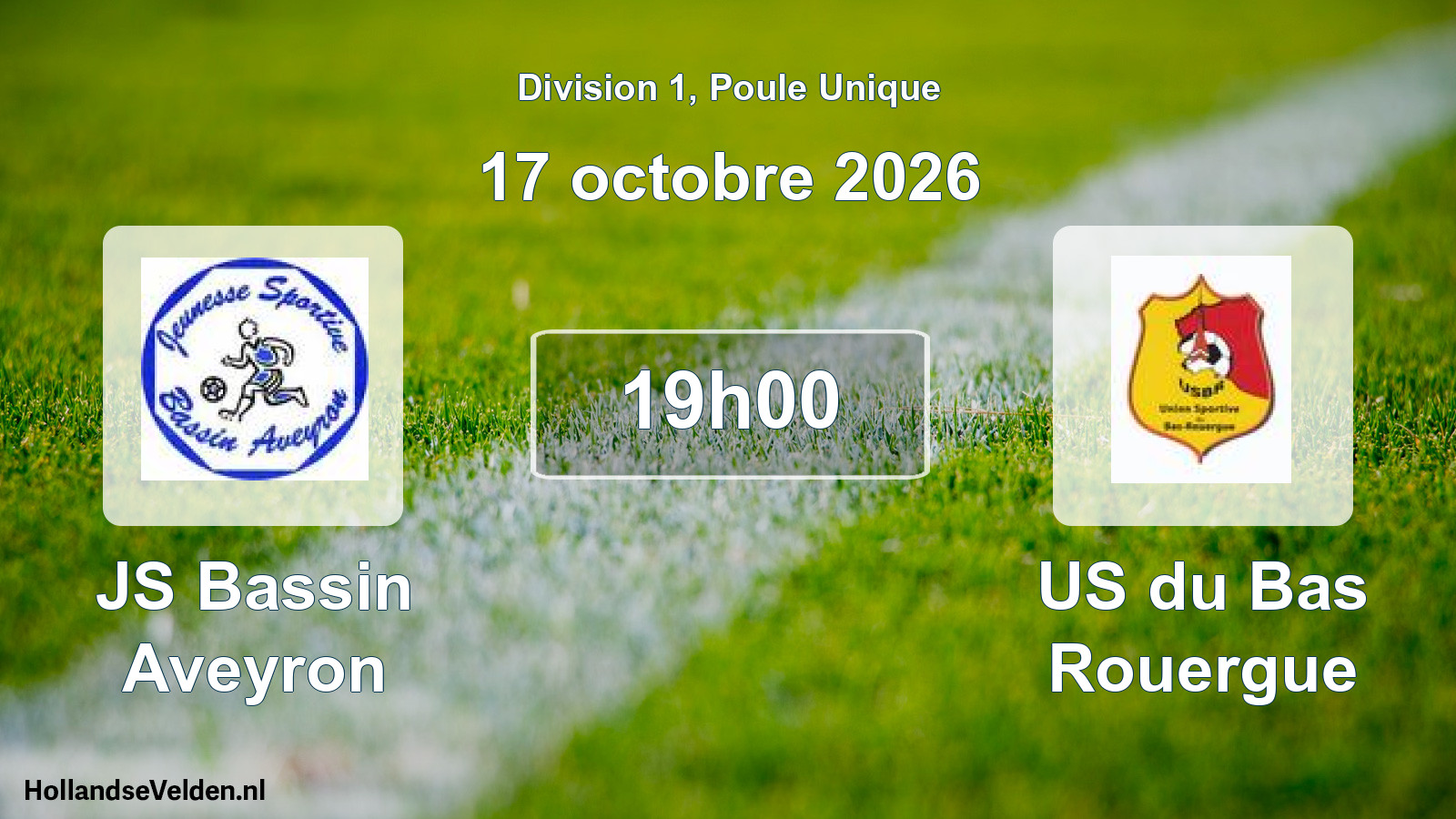 Match programmé: JS Bassin Aveyron - US du Bas Rouergue (17 octobre 2026)