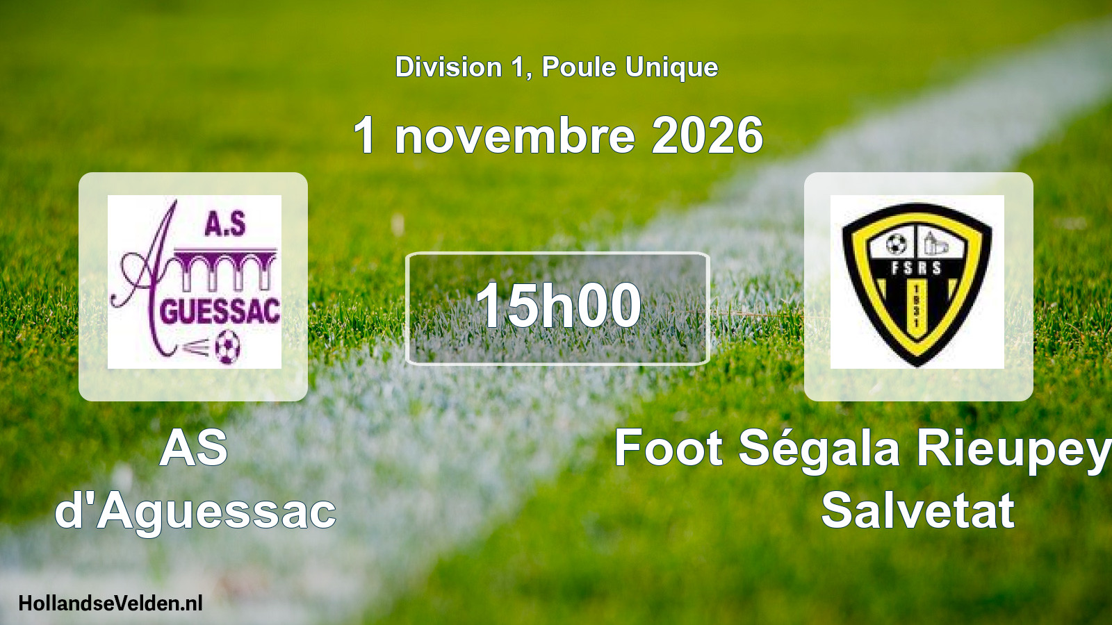 Match programmé: AS d'Aguessac - Foot Ségala Rieupeyroux Salvetat (1 novembre 2026)