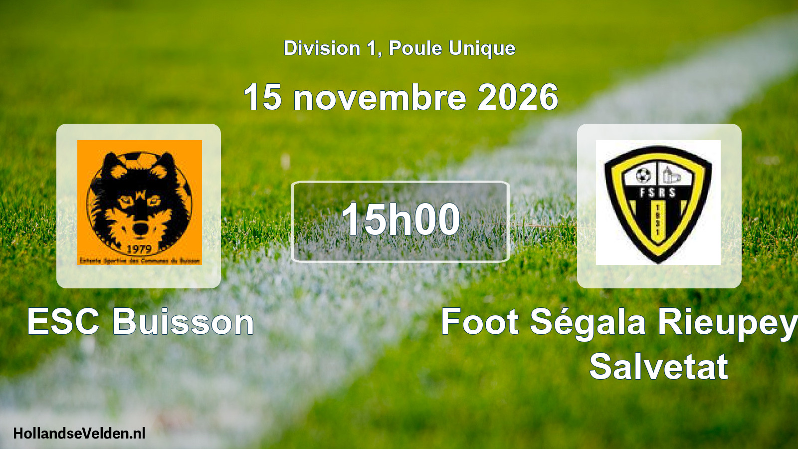 Scheduled Match: ESC Buisson - Foot Ségala Rieupeyroux Salvetat (15 November 2026)