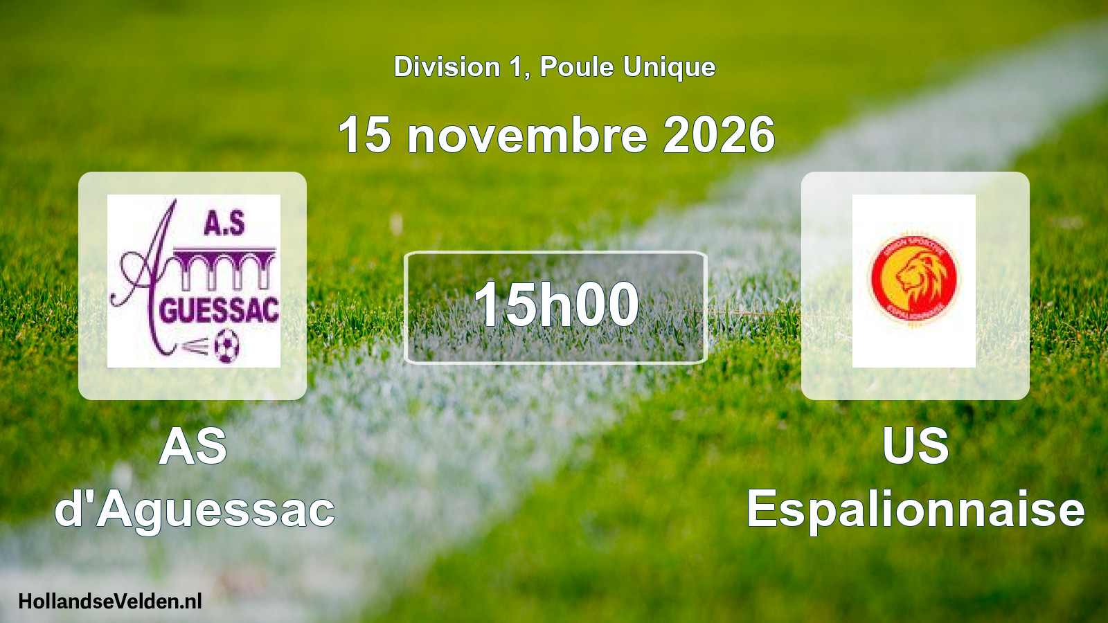 Scheduled Match: AS d'Aguessac - US Espalionnaise (15 November 2026)