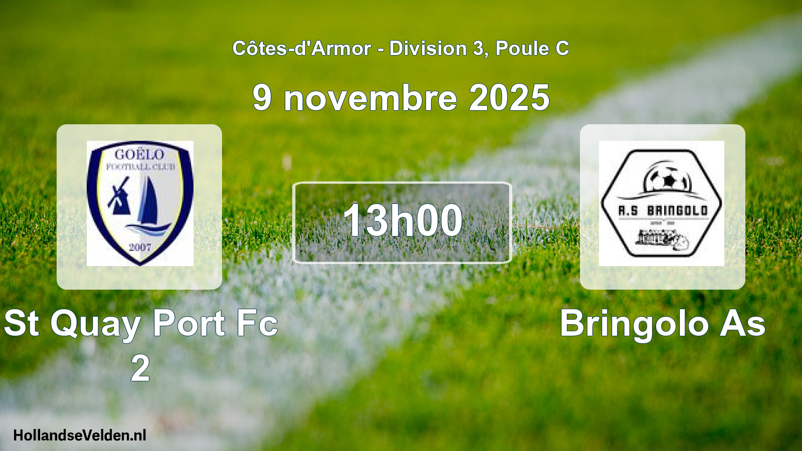 Geplande wedstrijd: St Quay Port Fc 2 - Bringolo As (9 novembre 2025)