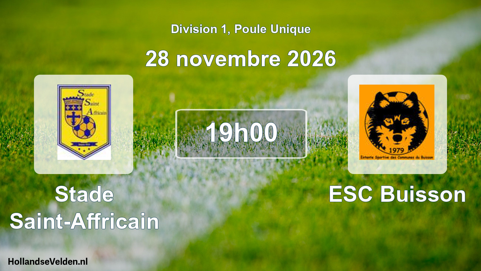 Match programmé: Stade Saint-Affricain - ESC Buisson (28 novembre 2026)