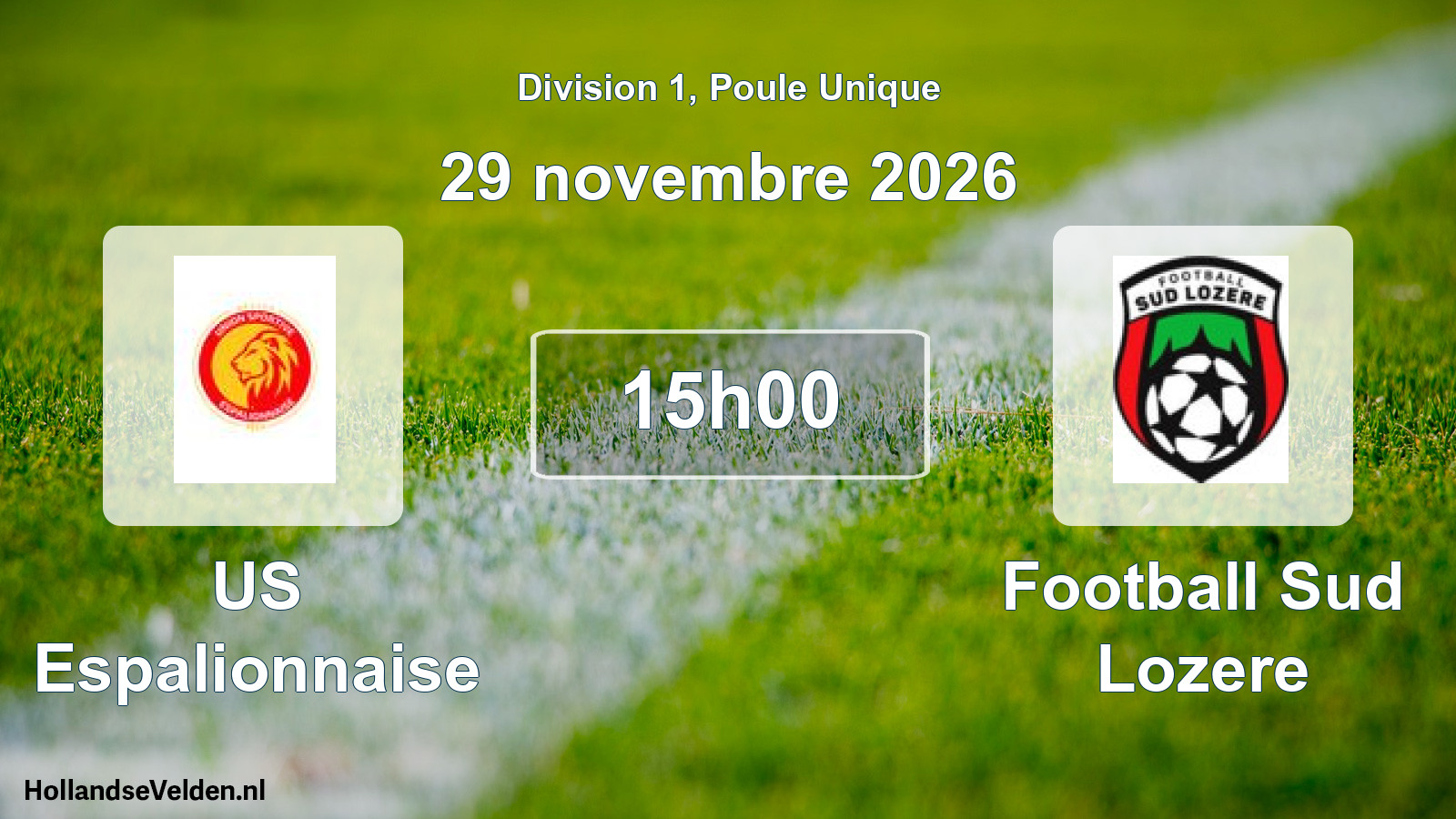 Scheduled Match: US Espalionnaise - Football Sud Lozere (29 November 2026)