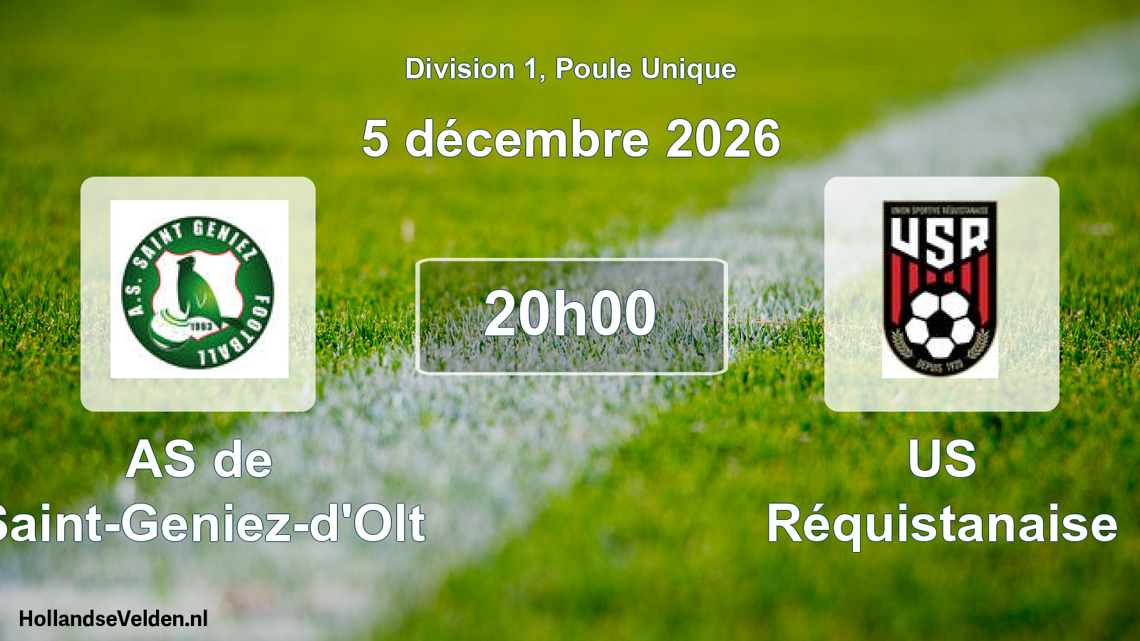 Match programmé: AS de Saint-Geniez-d'Olt - US Réquistanaise (5 décembre 2026)