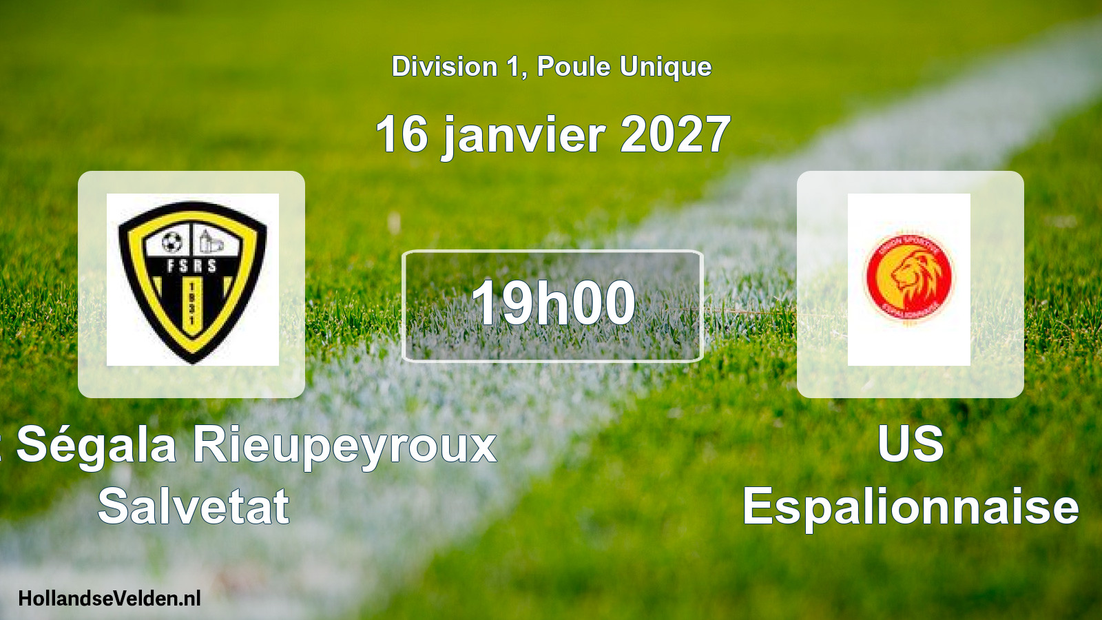 Match programmé: Foot Ségala Rieupeyroux Salvetat - US Espalionnaise (16 janvier 2027)