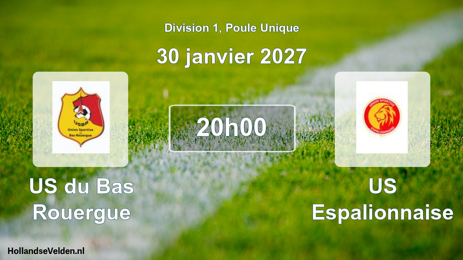 Match programmé: US du Bas Rouergue - US Espalionnaise (30 janvier 2027)