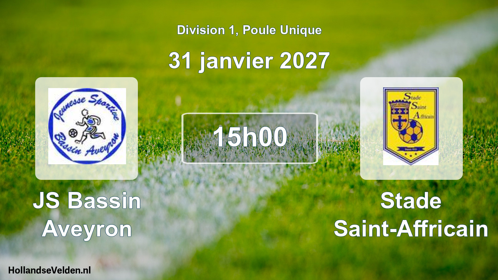 Match programmé: JS Bassin Aveyron - Stade Saint-Affricain (31 janvier 2027)