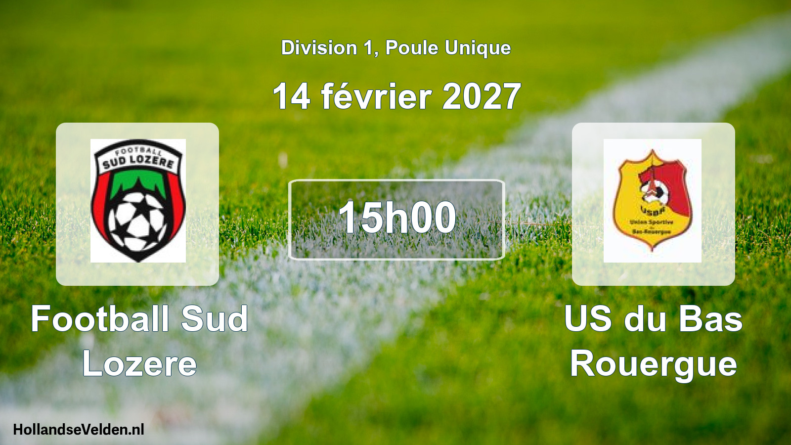 Match programmé: Football Sud Lozere - US du Bas Rouergue (14 février 2027)