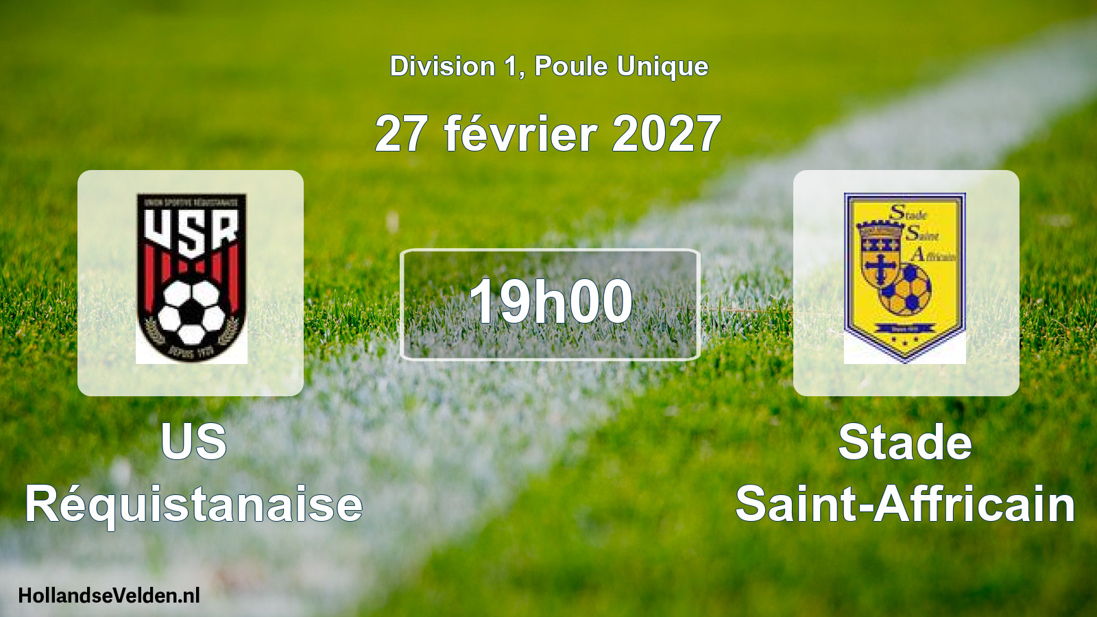 Match programmé: US Réquistanaise - Stade Saint-Affricain (27 février 2027)