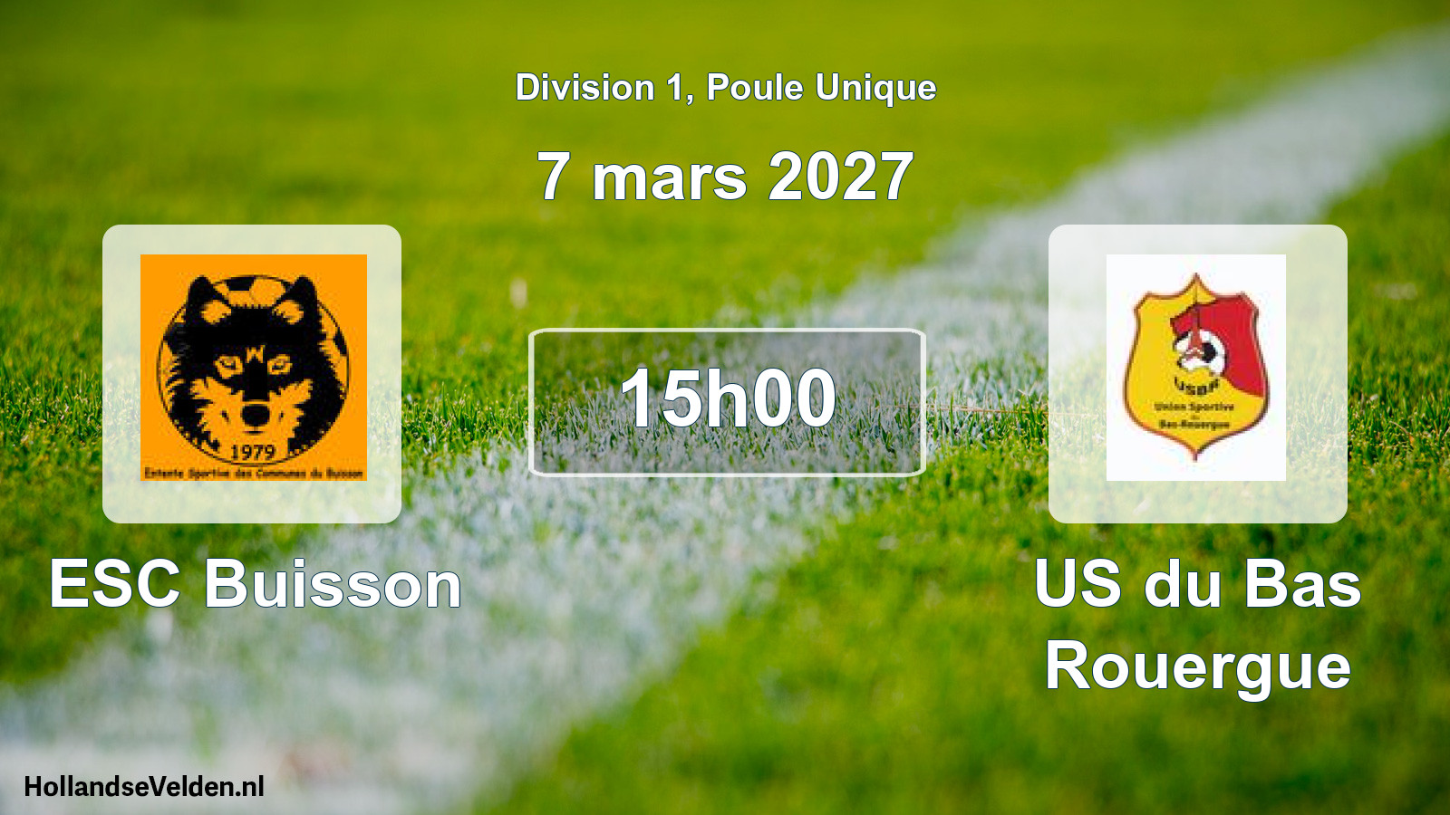 Match programmé: ESC Buisson - US du Bas Rouergue (7 mars 2027)