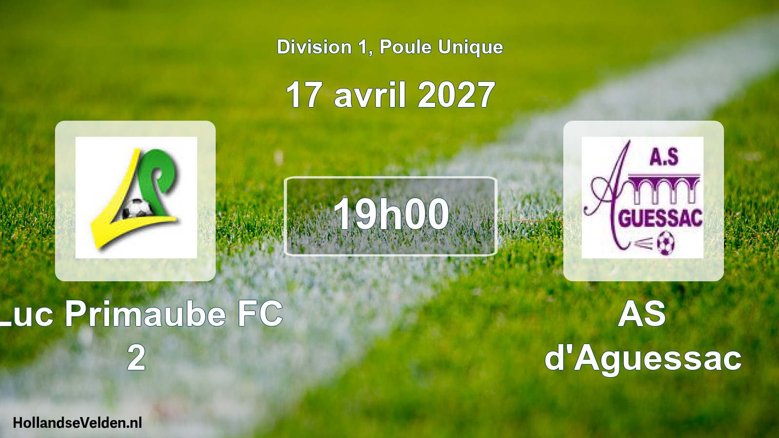 Match programmé: Luc Primaube FC 2 - AS d'Aguessac (17 avril 2027)