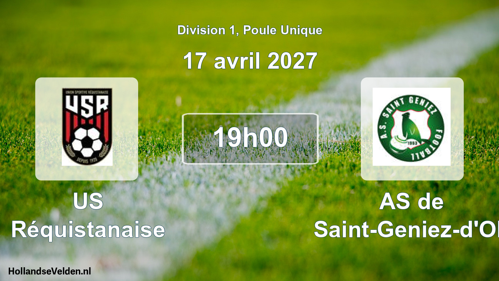 Scheduled Match: US Réquistanaise - AS de Saint-Geniez-d'Olt (17 April 2027)