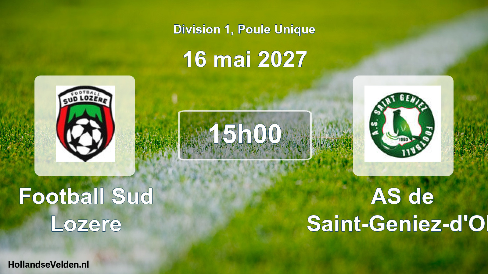 Match programmé: Football Sud Lozere - AS de Saint-Geniez-d'Olt (16 mai 2027)