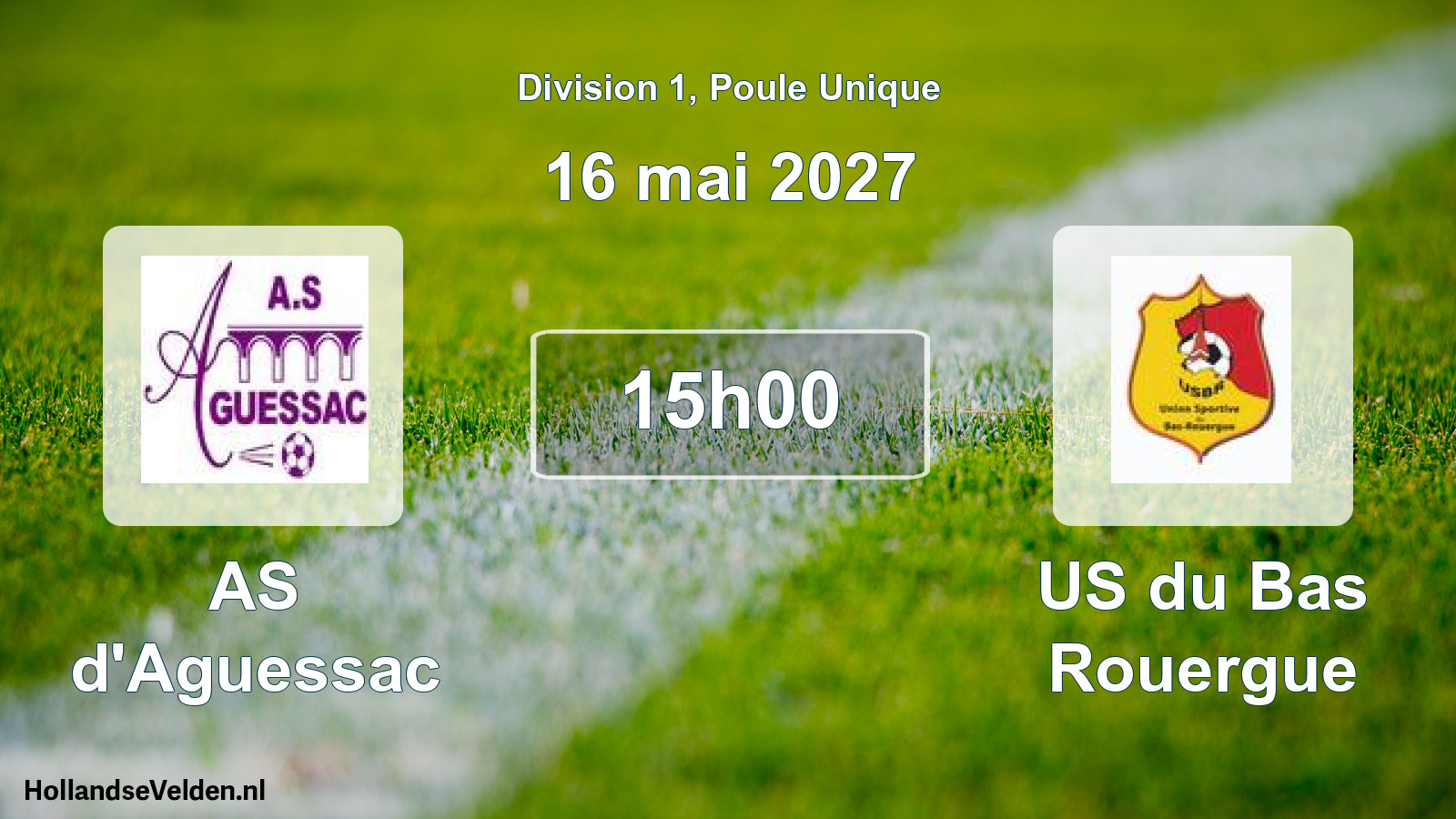 Match programmé: AS d'Aguessac - US du Bas Rouergue (16 mai 2027)