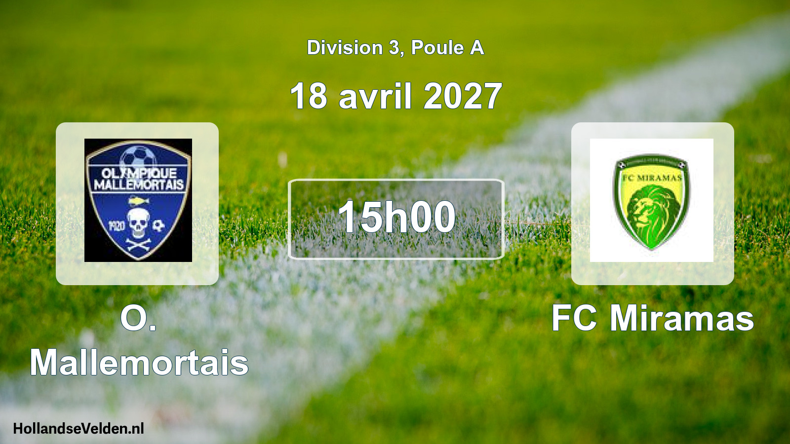 Match programmé: O. Mallemortais - FC Miramas (18 avril 2027)