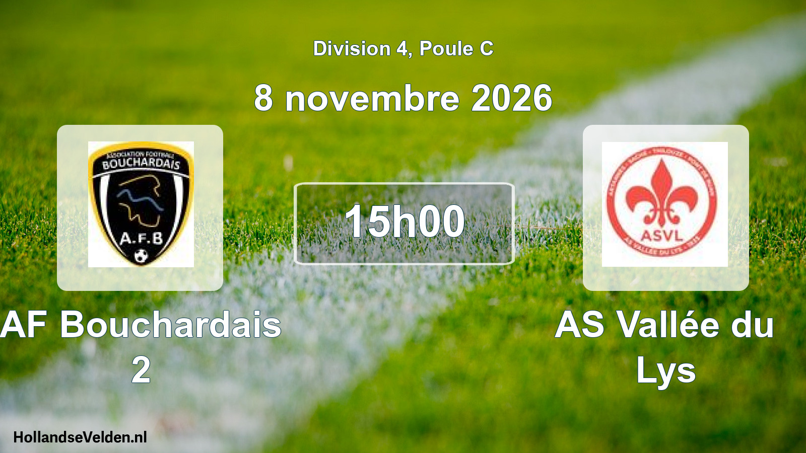 Scheduled Match: AF Bouchardais 2 - AS Vallée du Lys (8 November 2026)