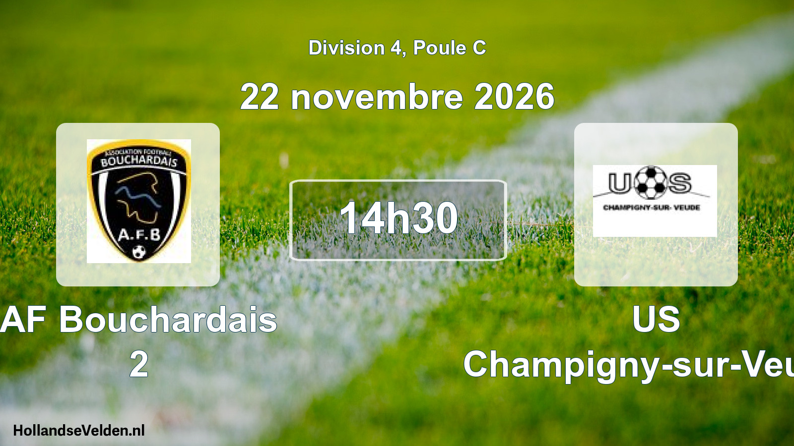 Scheduled Match: AF Bouchardais 2 - US Champigny-sur-Veude (22 November 2026)