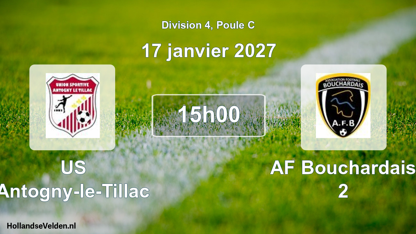Scheduled Match: US Antogny-le-Tillac - AF Bouchardais 2 (17 January 2027)