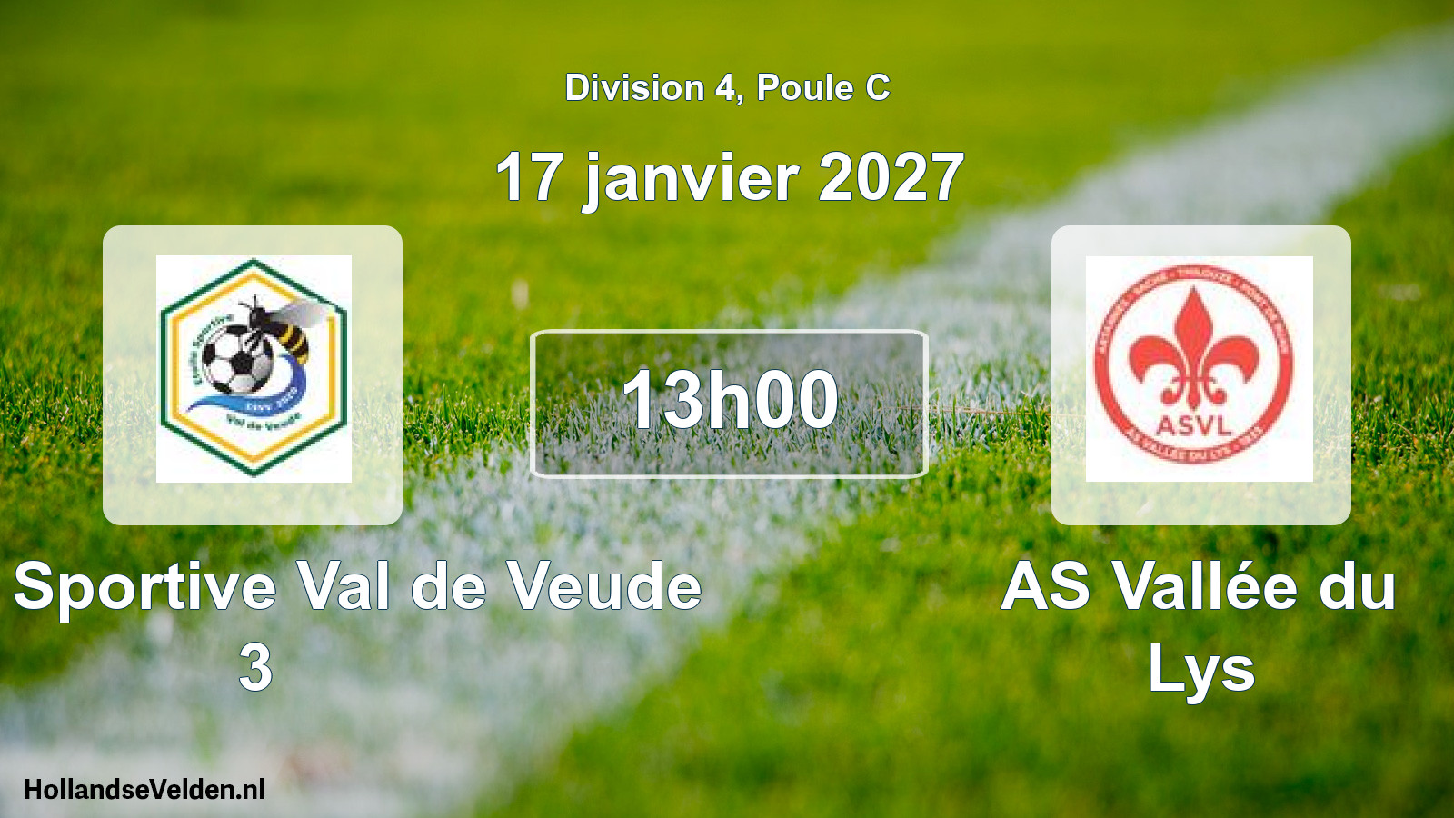 Scheduled Match: Étoile Sportive Val de Veude 3 - AS Vallée du Lys (17 January 2027)