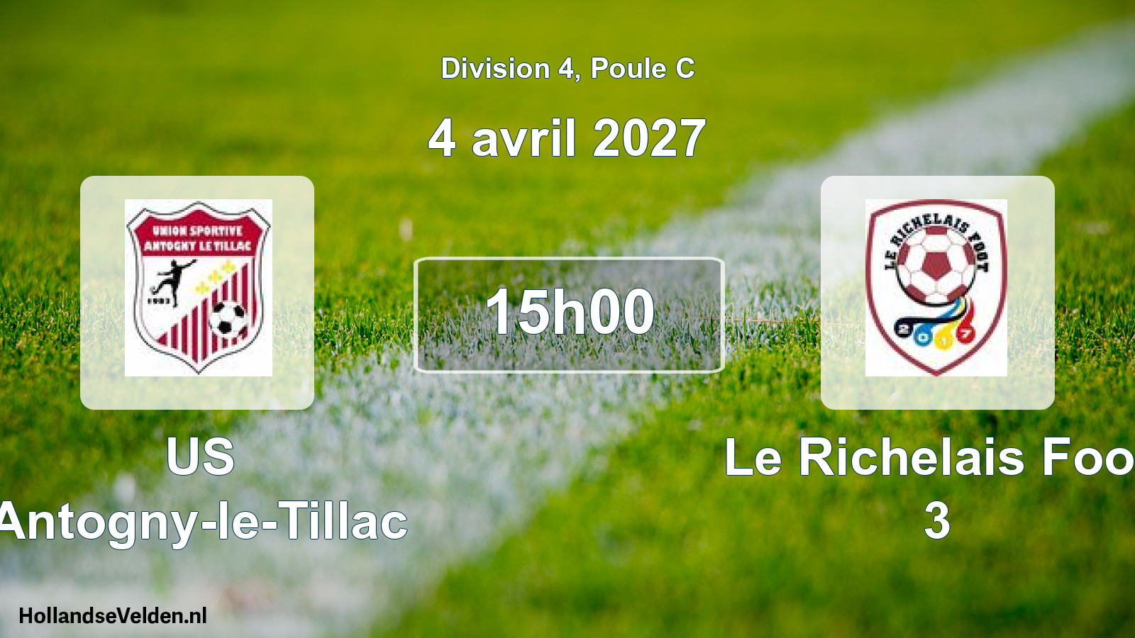 Scheduled Match: US Antogny-le-Tillac - Le Richelais Foot 3 (4 April 2027)