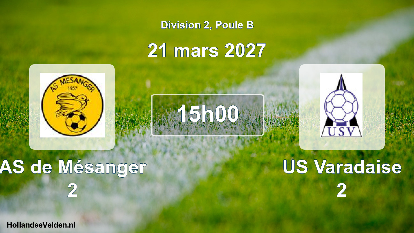 Match programmé: AS de Mésanger 2 - US Varadaise 2 (21 mars 2027)