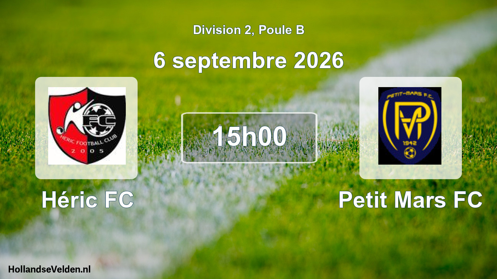 Scheduled Match: Héric FC - Petit Mars FC (6 September 2026)