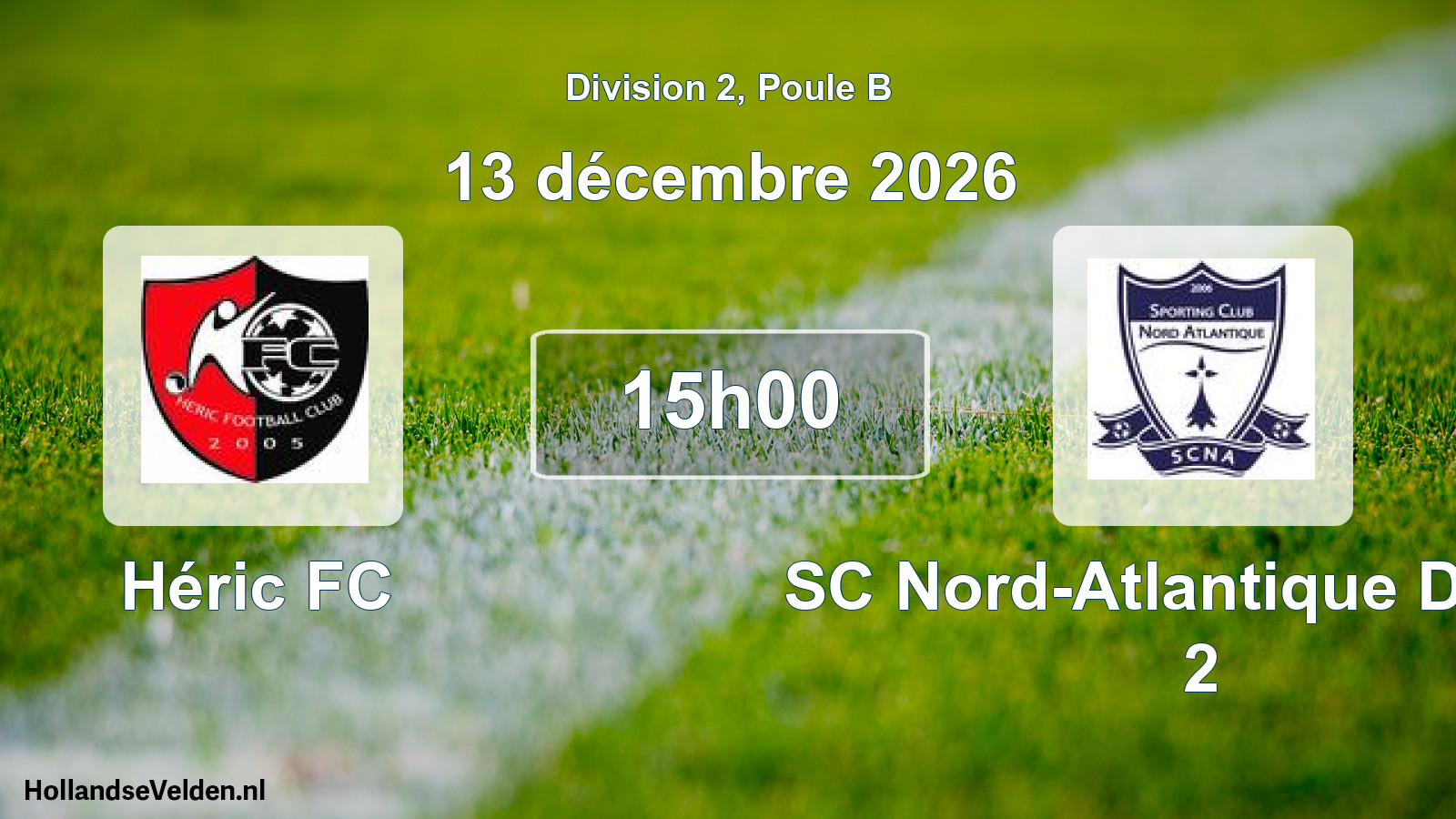 Scheduled Match: Héric FC - SC Nord-Atlantique Derval 2 (13 December 2026)