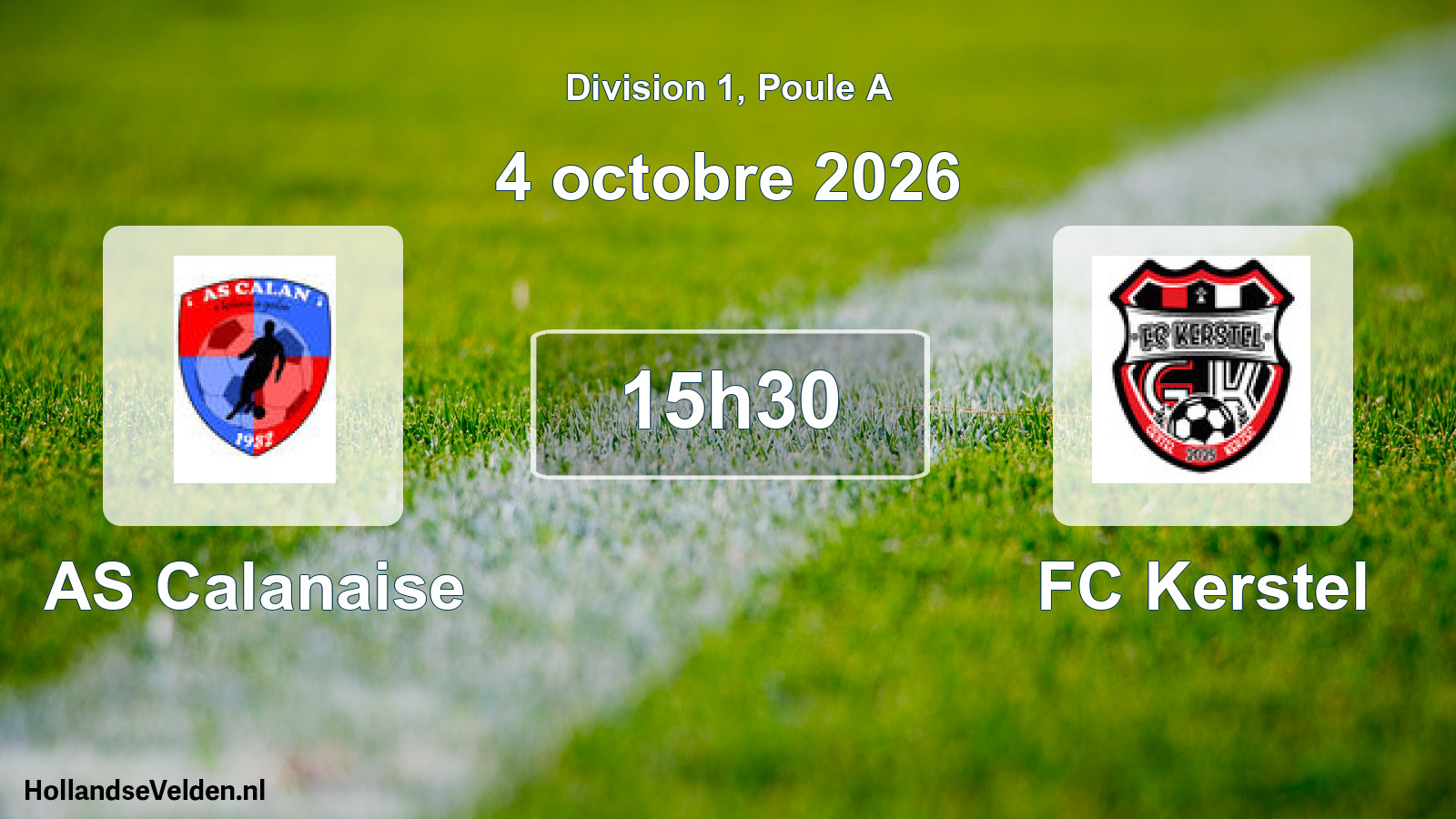 Match programmé: AS Calanaise - FC Kerstel (4 octobre 2026)