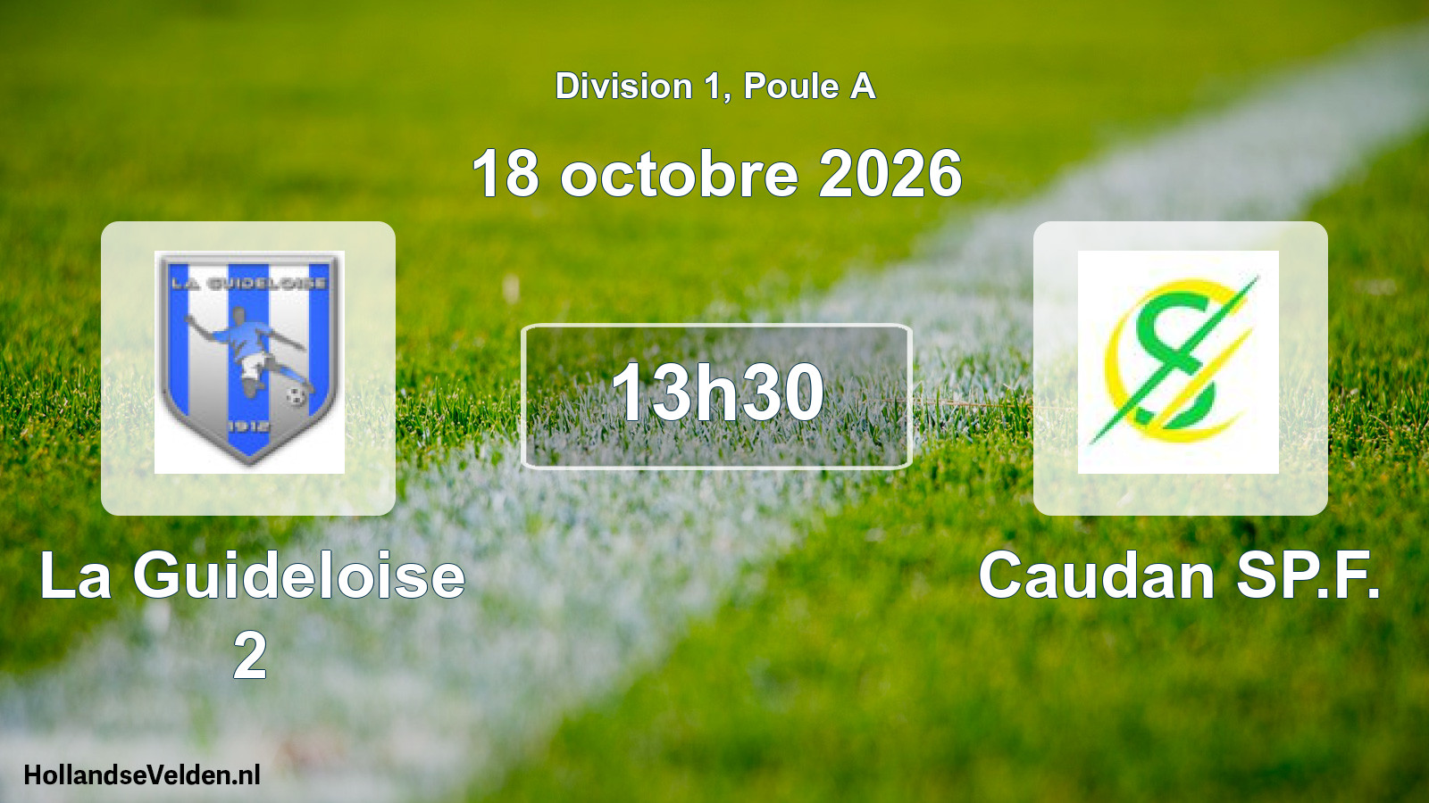 Match programmé: La Guideloise 2 - Caudan SP.F. (18 octobre 2026)