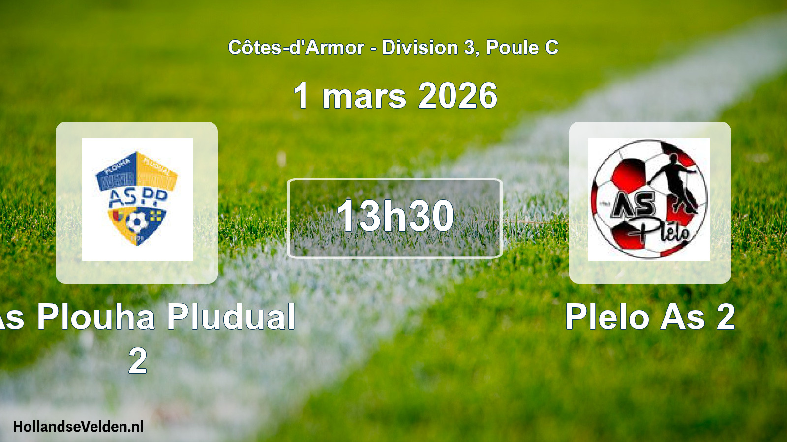 Geplande wedstrijd: As Plouha Pludual 2 - Plelo As 2 (1 mars 2026)