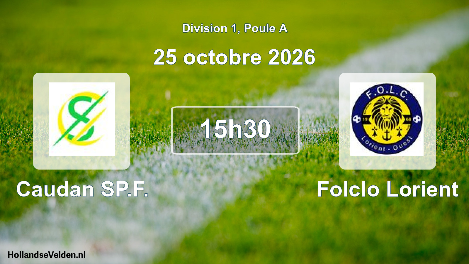 Match programmé: Caudan SP.F. - Folclo Lorient (25 octobre 2026)