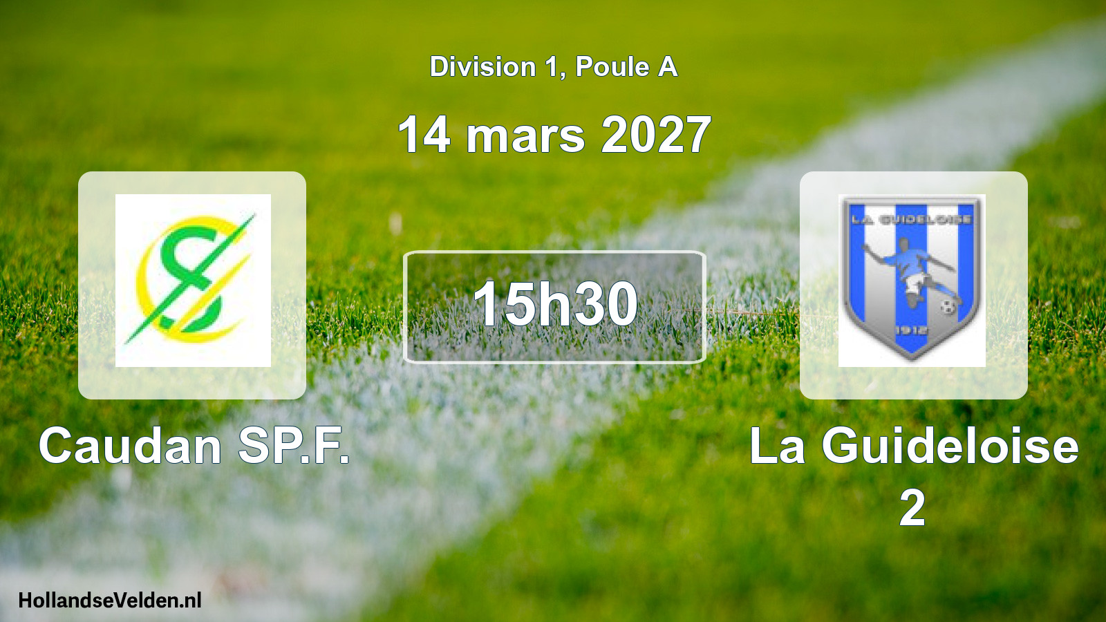 Match programmé: Caudan SP.F. - La Guideloise 2 (14 mars 2027)