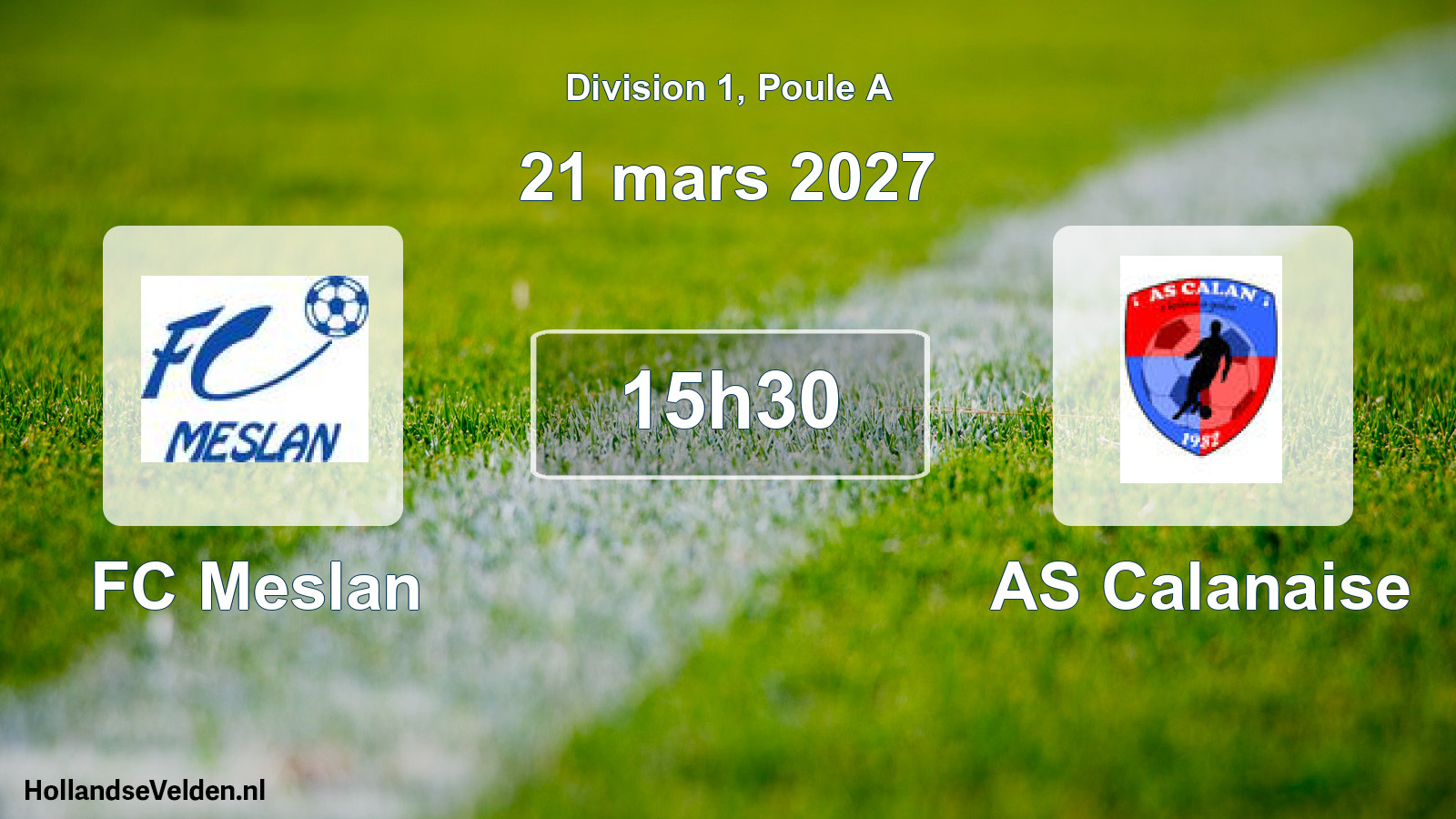 Match programmé: FC Meslan - AS Calanaise (21 mars 2027)