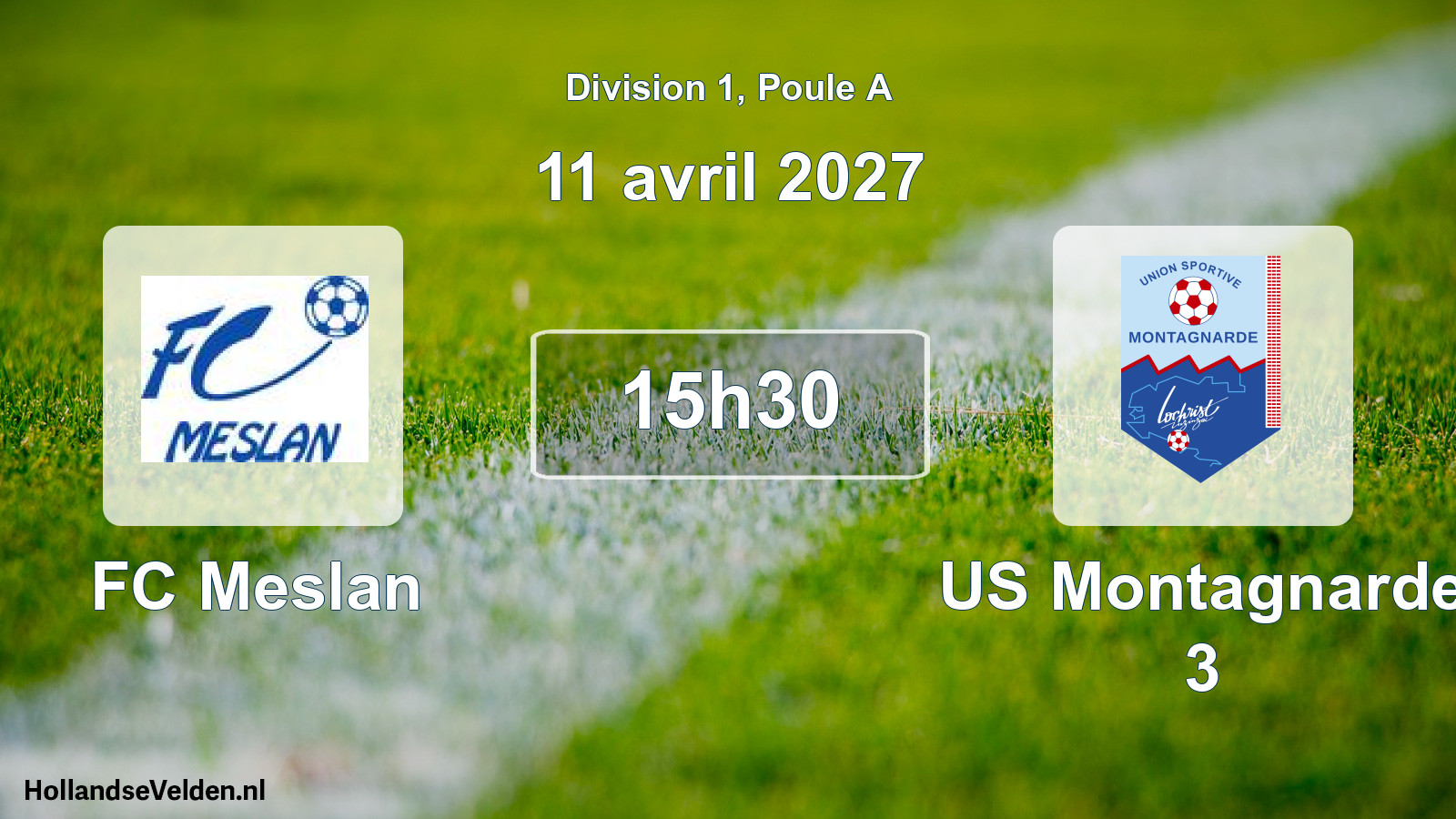 Match programmé: FC Meslan - US Montagnarde 3 (11 avril 2027)