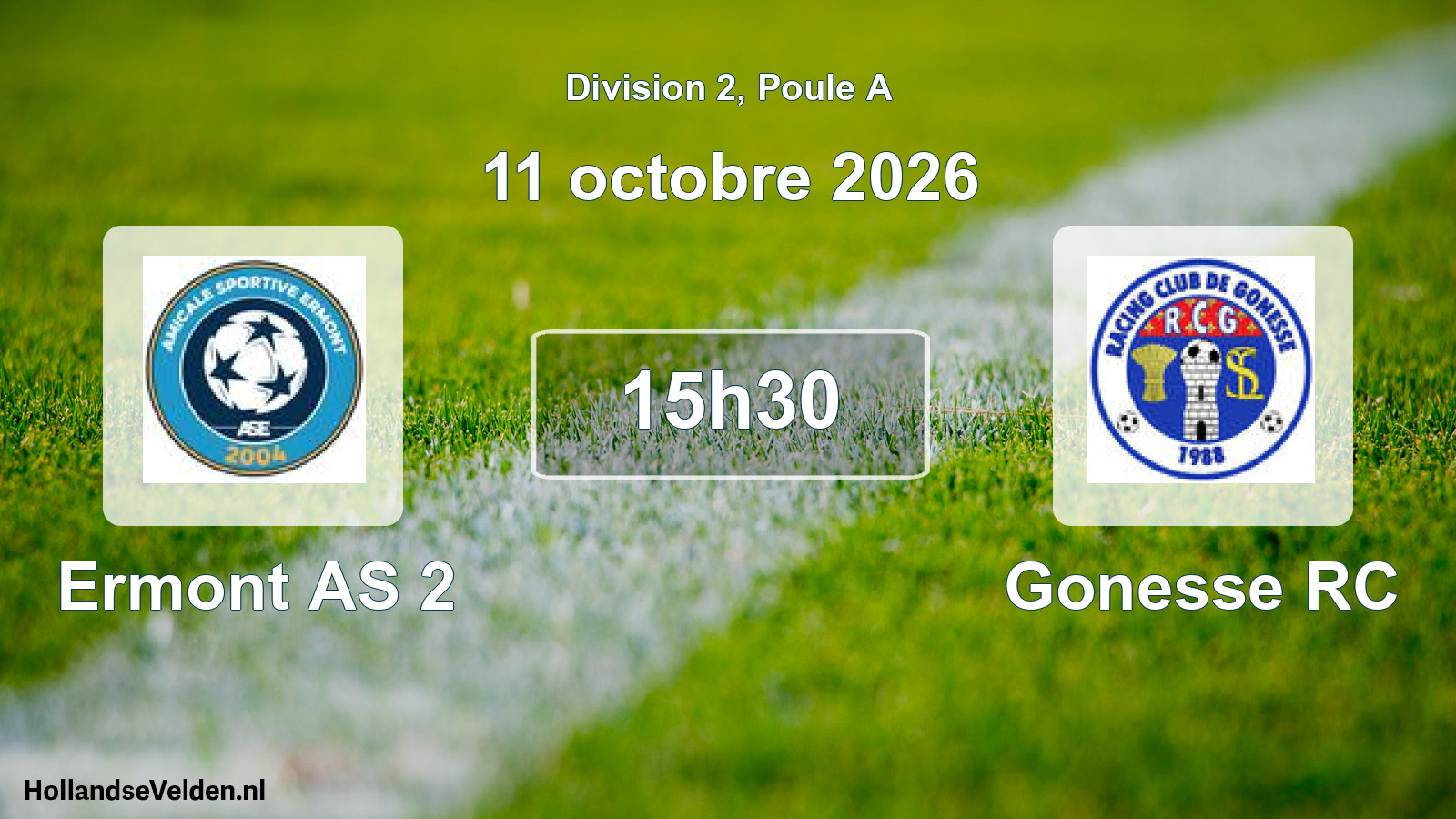 Scheduled Match: Ermont AS 2 - Gonesse RC (11 October 2026)