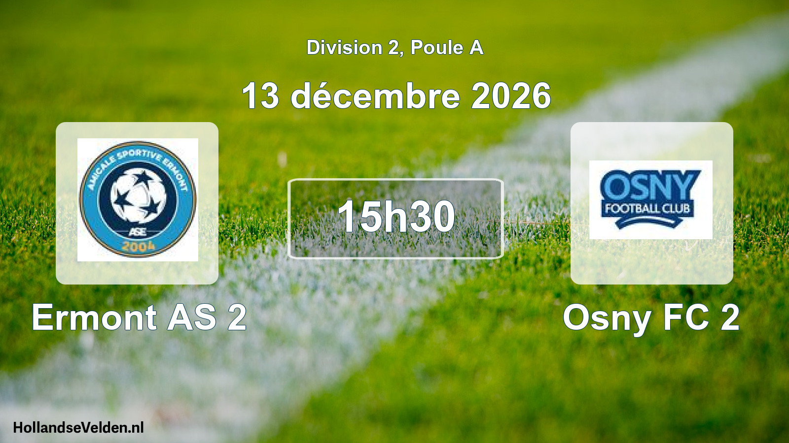 Match programmé: Ermont AS 2 - Osny FC 2 (13 décembre 2026)
