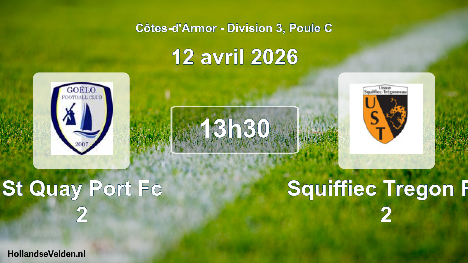 Scheduled Match: St Quay Port Fc 2 - Squiffiec Tregon Fc 2 (12 April 2026)