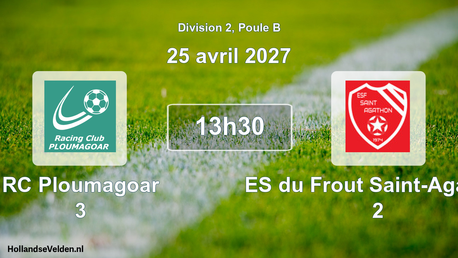 Match programmé: RC Ploumagoar 3 - ES du Frout Saint-Agathon 2 (25 avril 2027)
