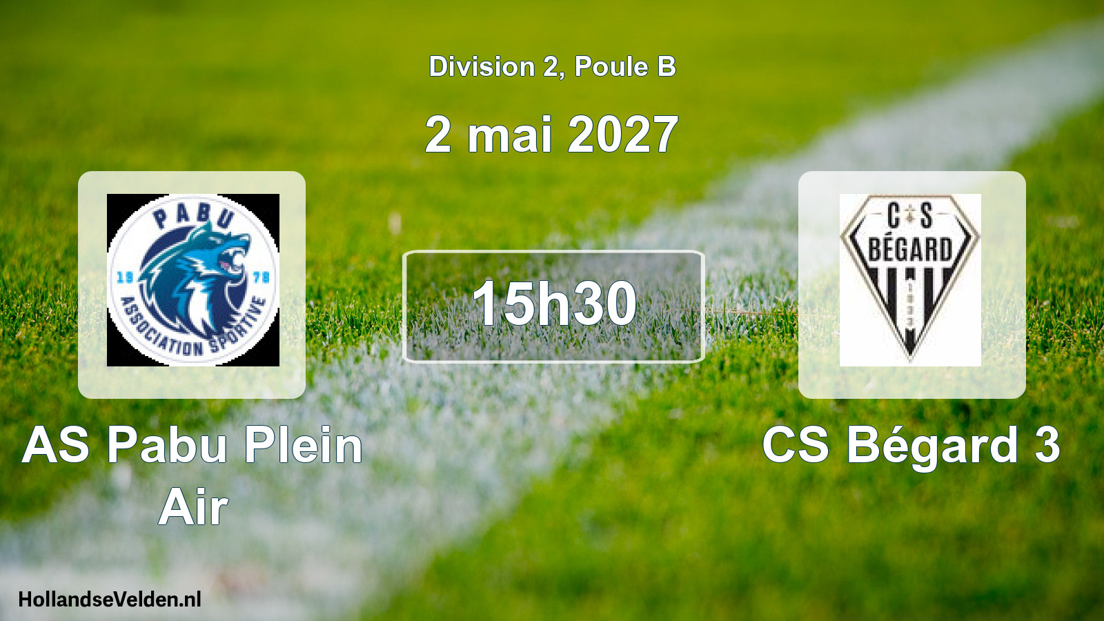 Match programmé: AS Pabu Plein Air - CS Bégard 3 (2 mai 2027)