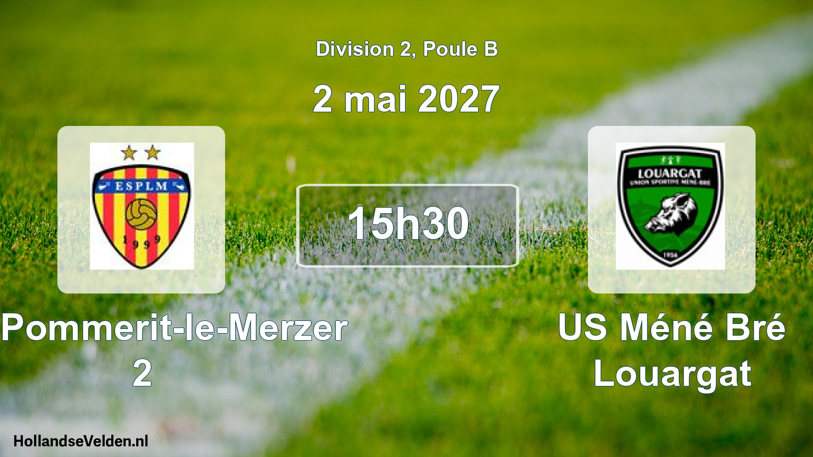 Match programmé: ES Pommerit-le-Merzer 2 - US Méné Bré Louargat (2 mai 2027)