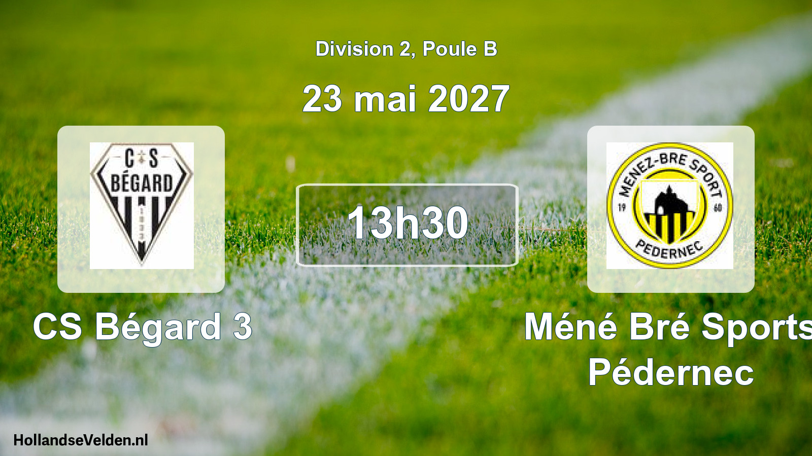 Match programmé: CS Bégard 3 - Méné Bré Sports Pédernec (23 mai 2027)