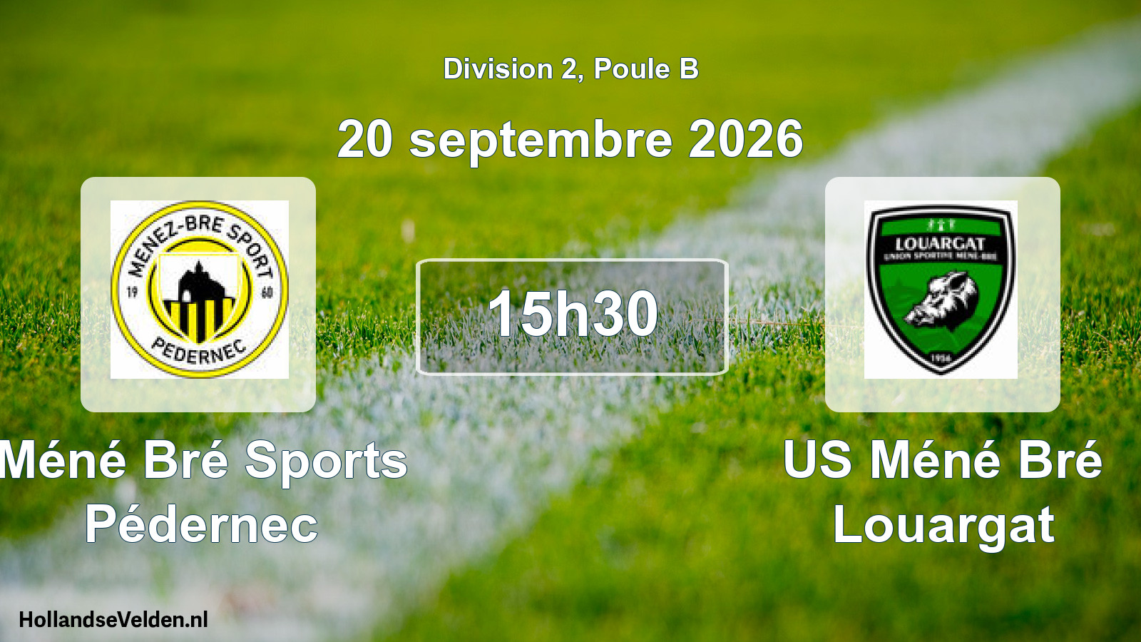 Match programmé: Méné Bré Sports Pédernec - US Méné Bré Louargat (20 septembre 2026)